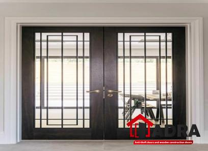 anti-theft black wooden doors price list wholesale and economical