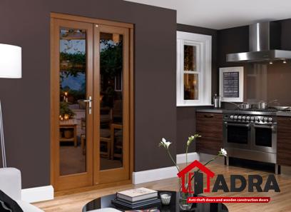 The price of bulk purchase of kitchen wooden door with glass is cheap and reasonable