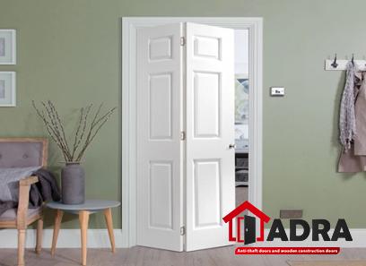 The price of bulk purchase of white wooden bifold doors is cheap and reasonable