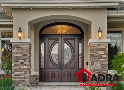 anthracite wooden front door with complete explanations and familiarization