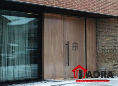 extra wide wooden front door with complete explanations and familiarization