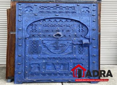 Price and purchase blue wooden iranian door with complete specifications