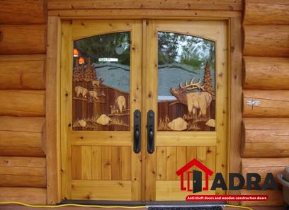 Price and purchase double wooden front door with complete specifications